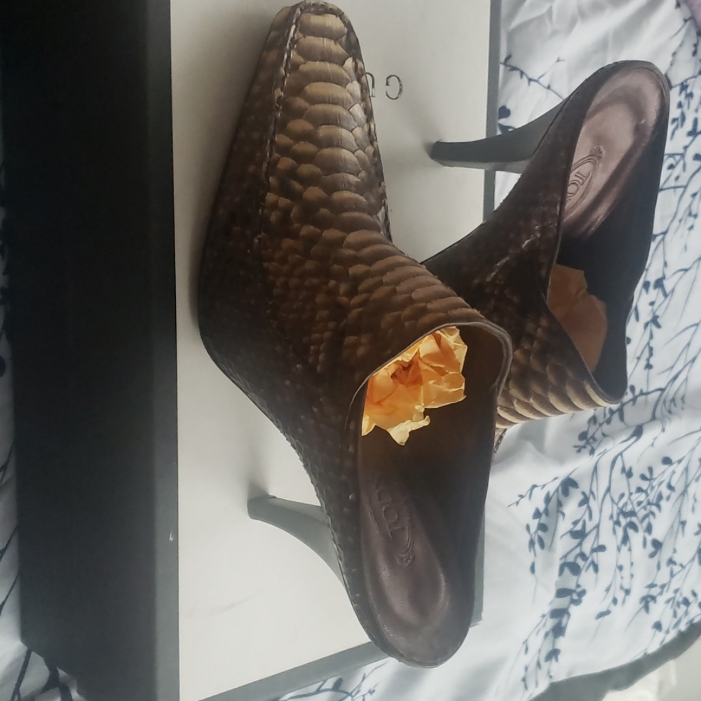Tod's Snake Skin Mule